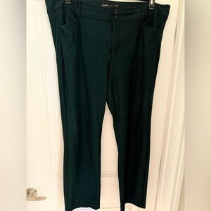 Torrid Studio Green Plaid Trousers